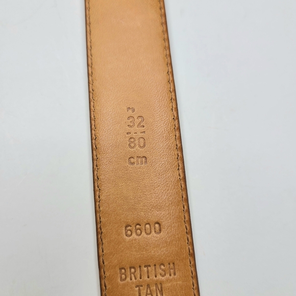 Coach British Tan Brown Cowhide Leather Brass Buckle Made in USA Vintage Belt - Picture 8 of 10
